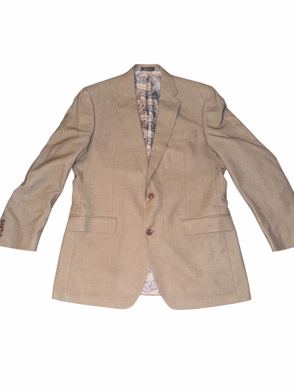 Ralph Lauren Men's Tan Herringbone Sport Coat - Two-Button Blazer